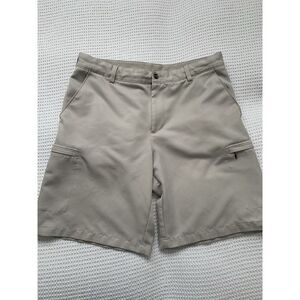 IZOD Golf Men's Straight‎ Fit Size 34 Flat Front Performance Shorts 6 Pocket